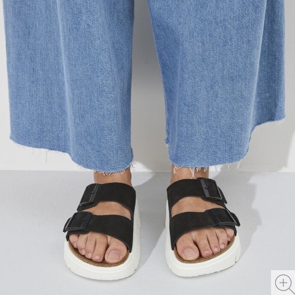 Birkenstock Arizona Chunky Black Suede Leather